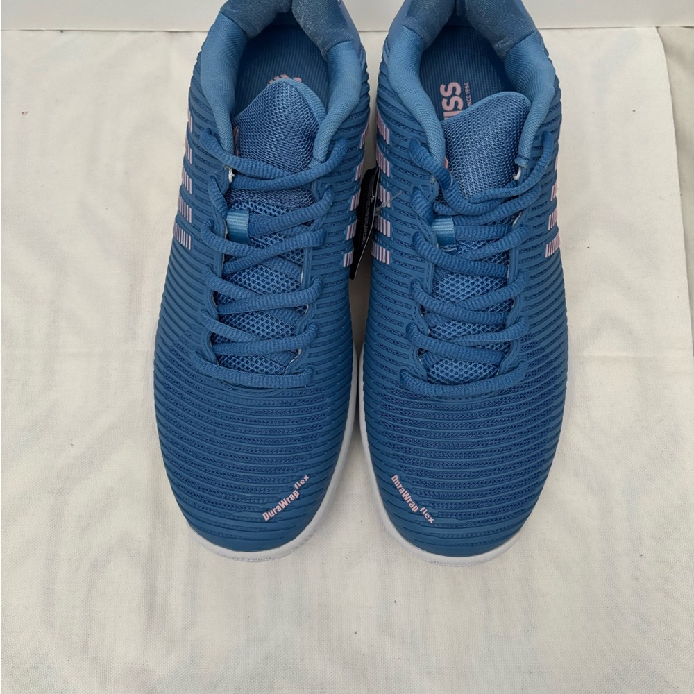 K-Swiss Blue Sneakers with Breathable Fabric and Foam Sole